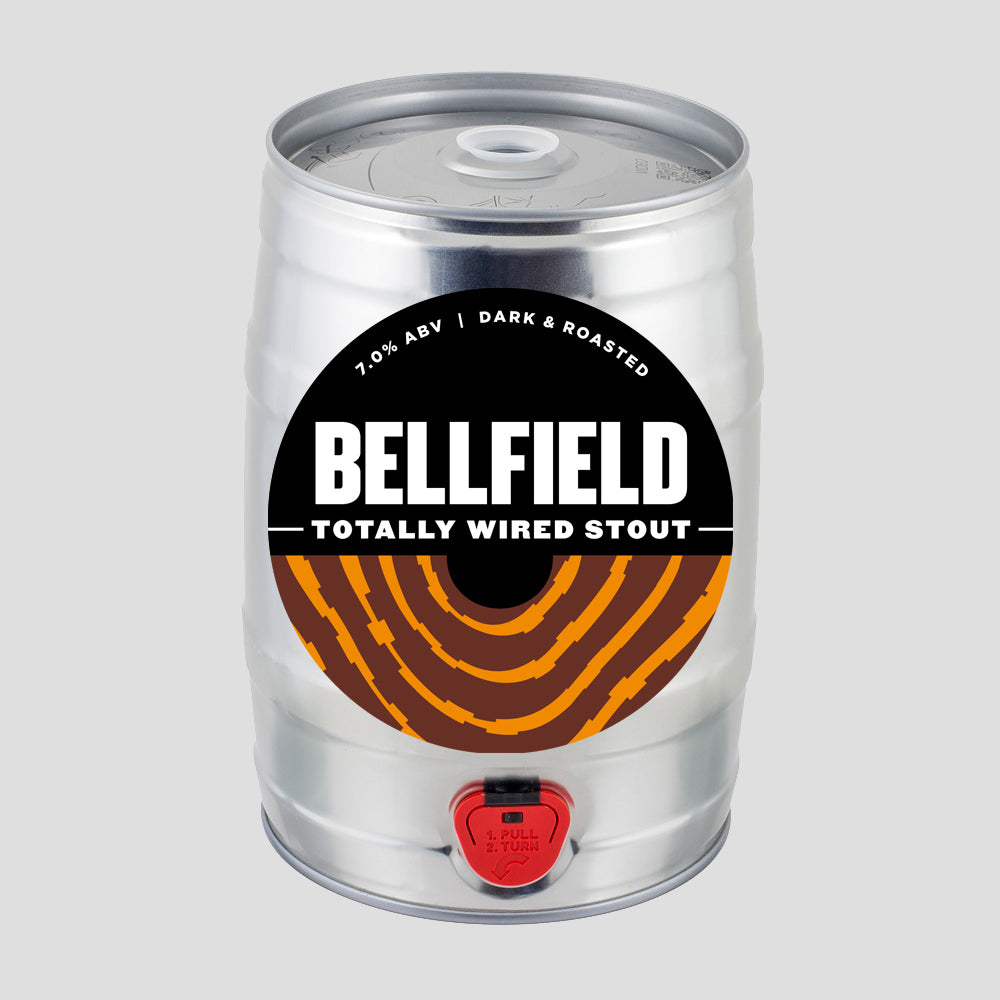 A 5 litre mini keg of dark and roasted Totally Wired Stout.