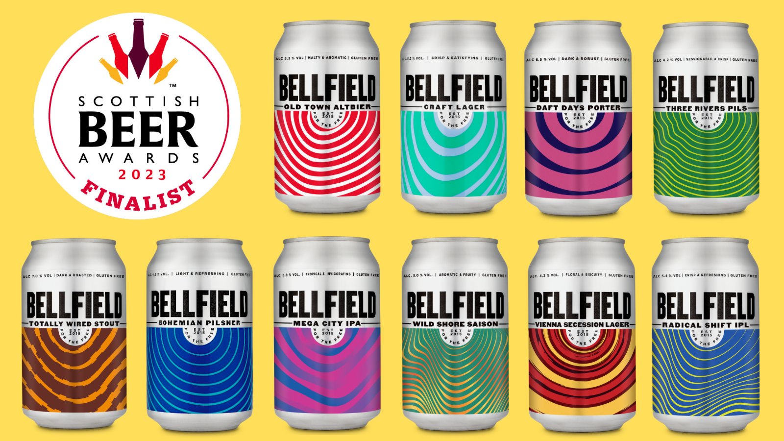 Scottish Beer Awards 2023: Bellfield Finalists in 14 Categories!