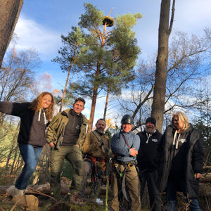 The Bellfield team building an osprey platform.