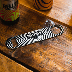 A Bellfield bar blade with black & white pattern.