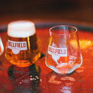 2 Bellfield branded Harmony tasting glasses.