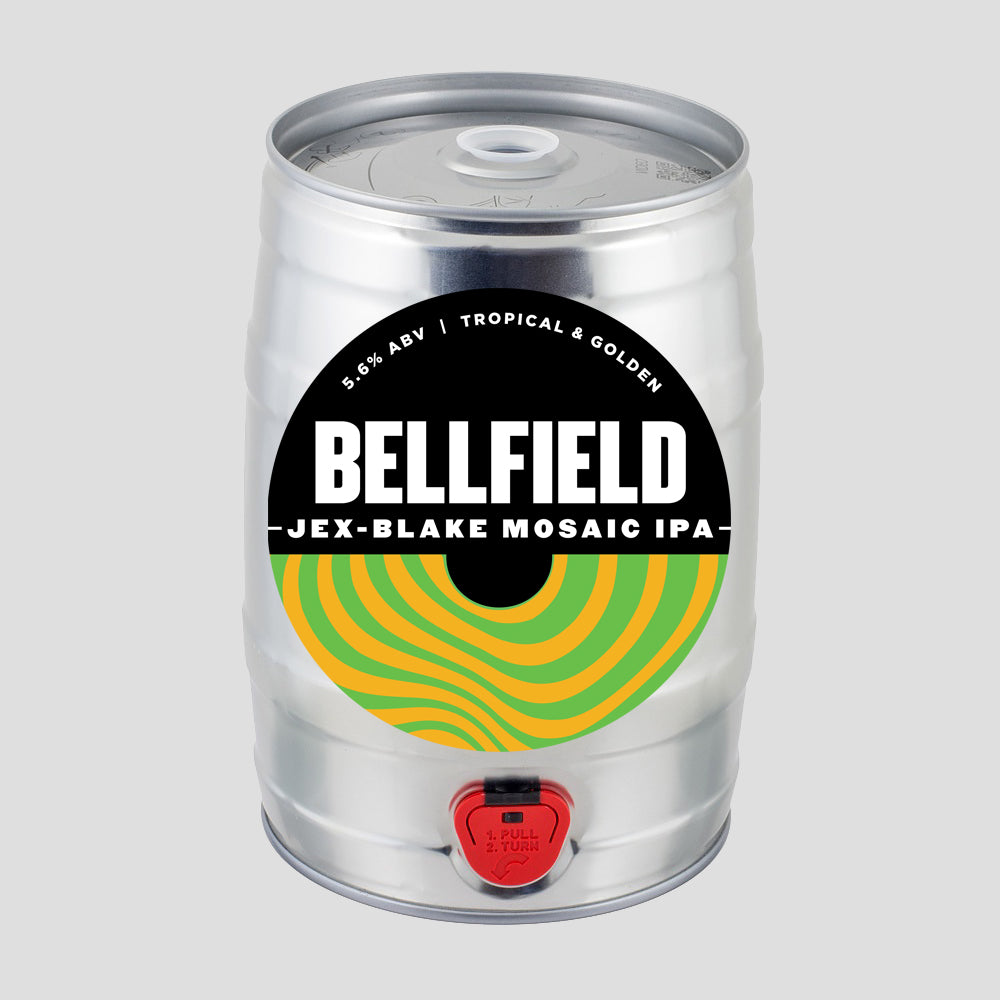 A 5 litre mini keg of tropical and golden Jex-Blake Mosaic IPA.